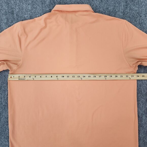 Peter Millar Polo Shirt Mens Large Orange Summer Comfort Casual Performance Golf - Picture 4 of 16